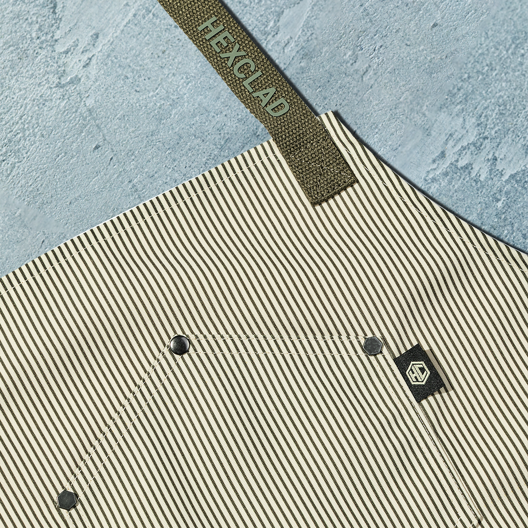 Eco Modern Apron (Classic Stripe. Forest) - Image 5