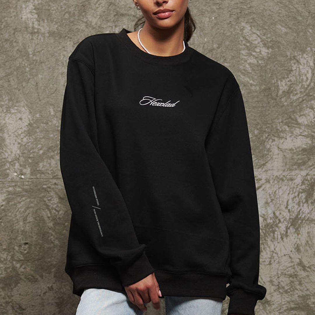 Cursive Hexclad Unisex Crew Neck Sweatshirt - Image 3