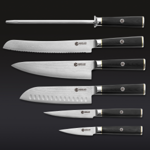 Master Series Damascus Steel Knife Set. 6-pc