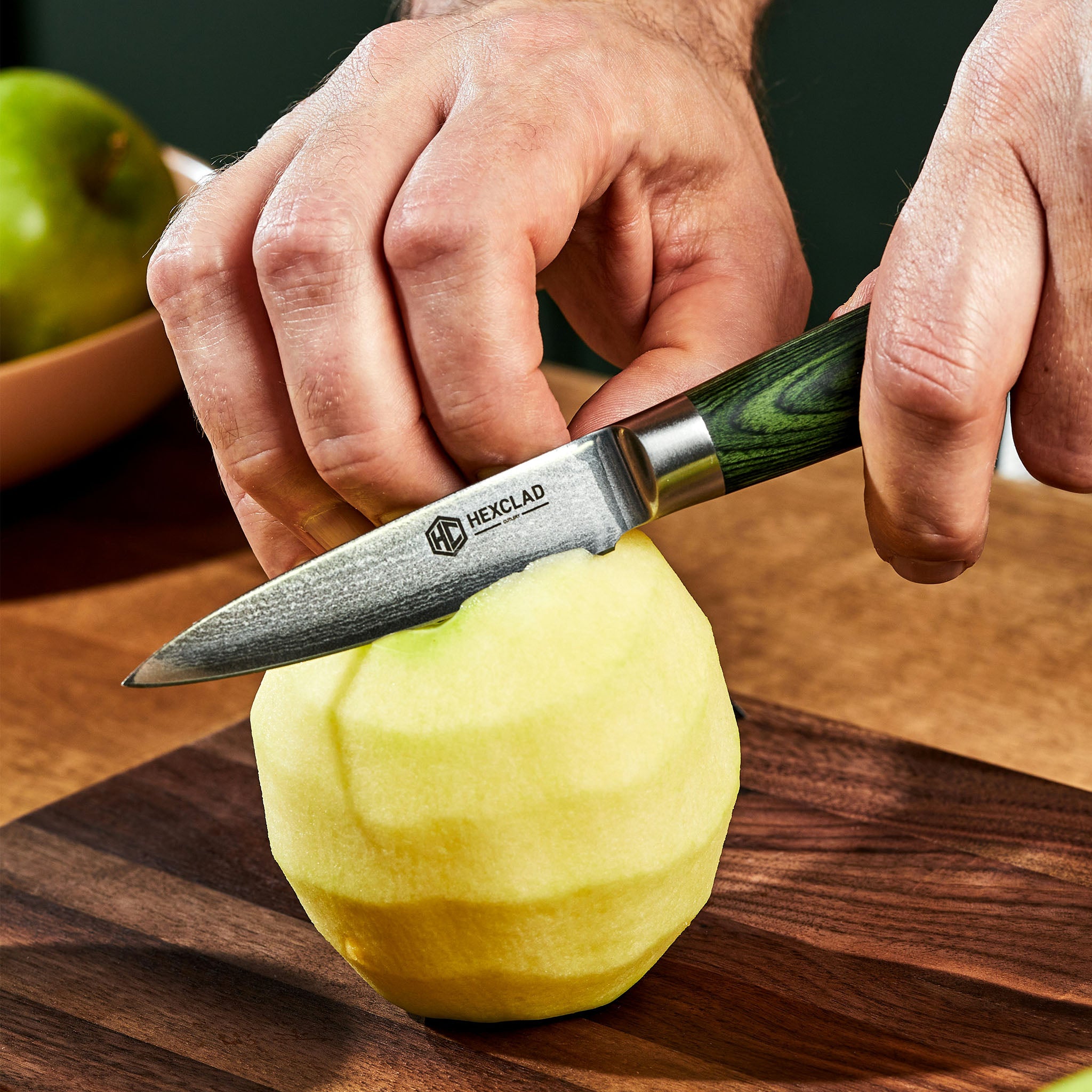 Damascus Steel Paring Knife. 3.5 (Green) - Image 5