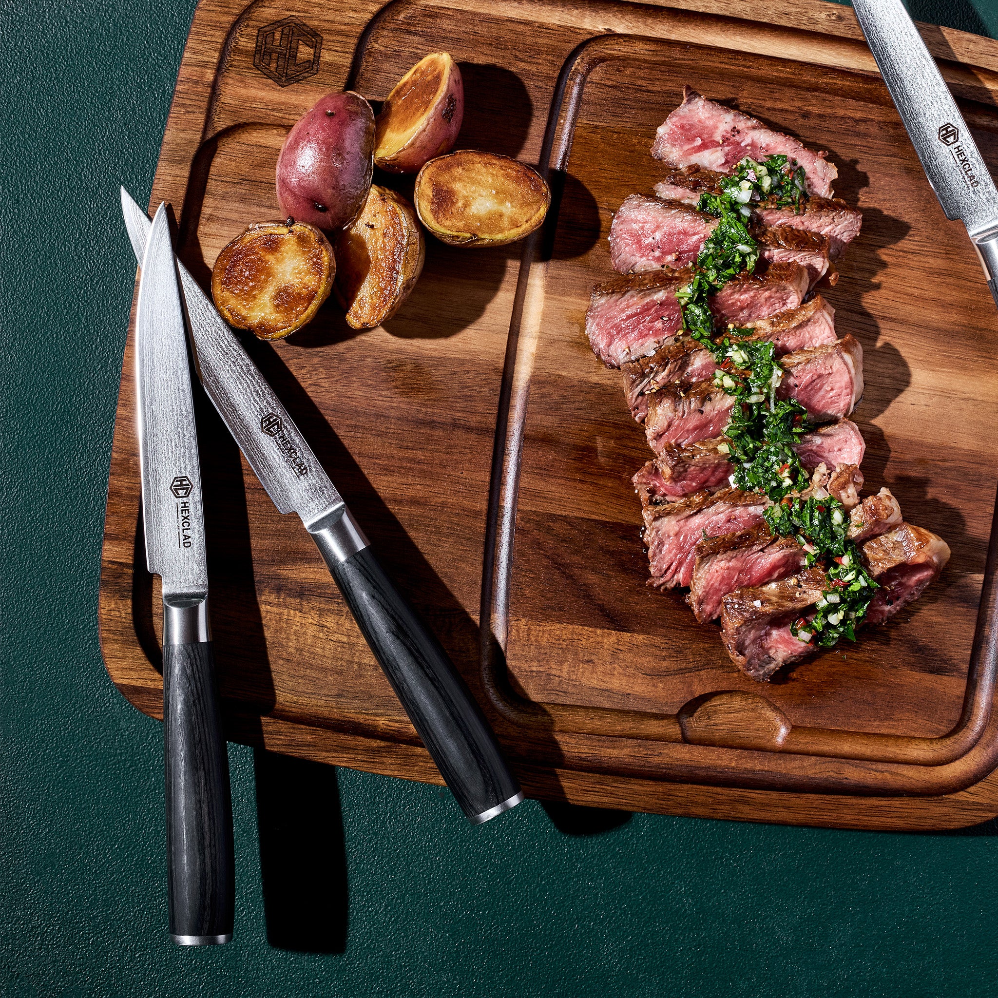 Steak Knife & Bistecca Plate Set. 16-pc (Espresso) - Image 4