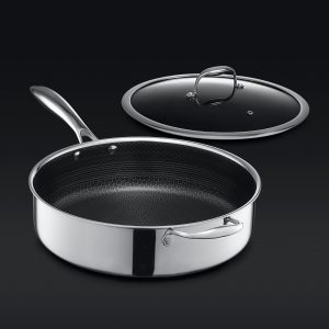 Hybrid Deep Sauté Pan with Lid. 5.5-Qt