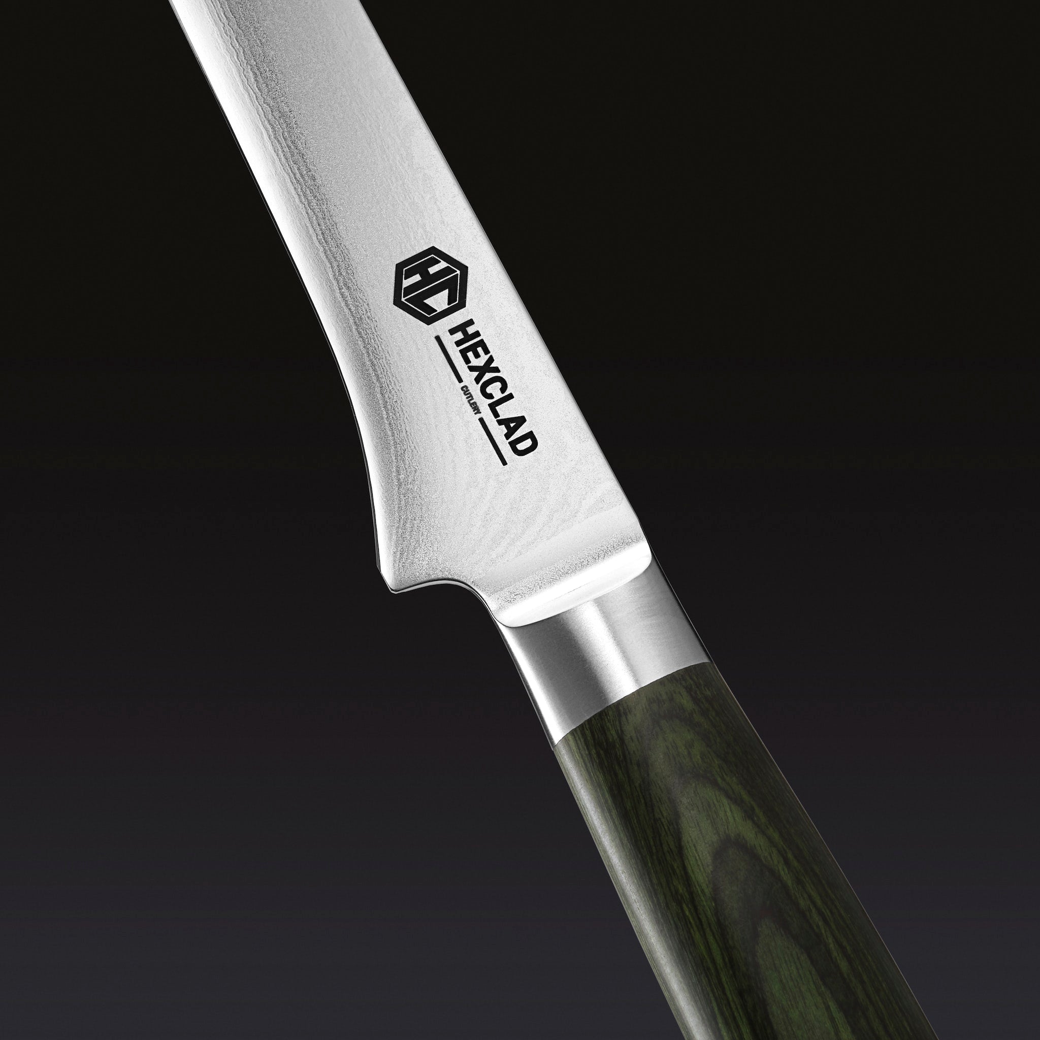 Damascus Steel Boning & Fillet Knife. 6 (Green) - Image 2