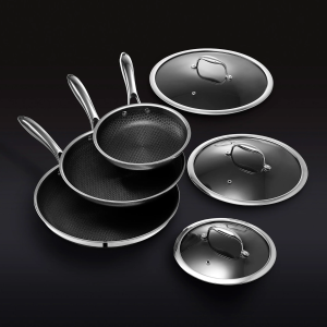 Hybrid Fry Pan Set with Lids. 6pc