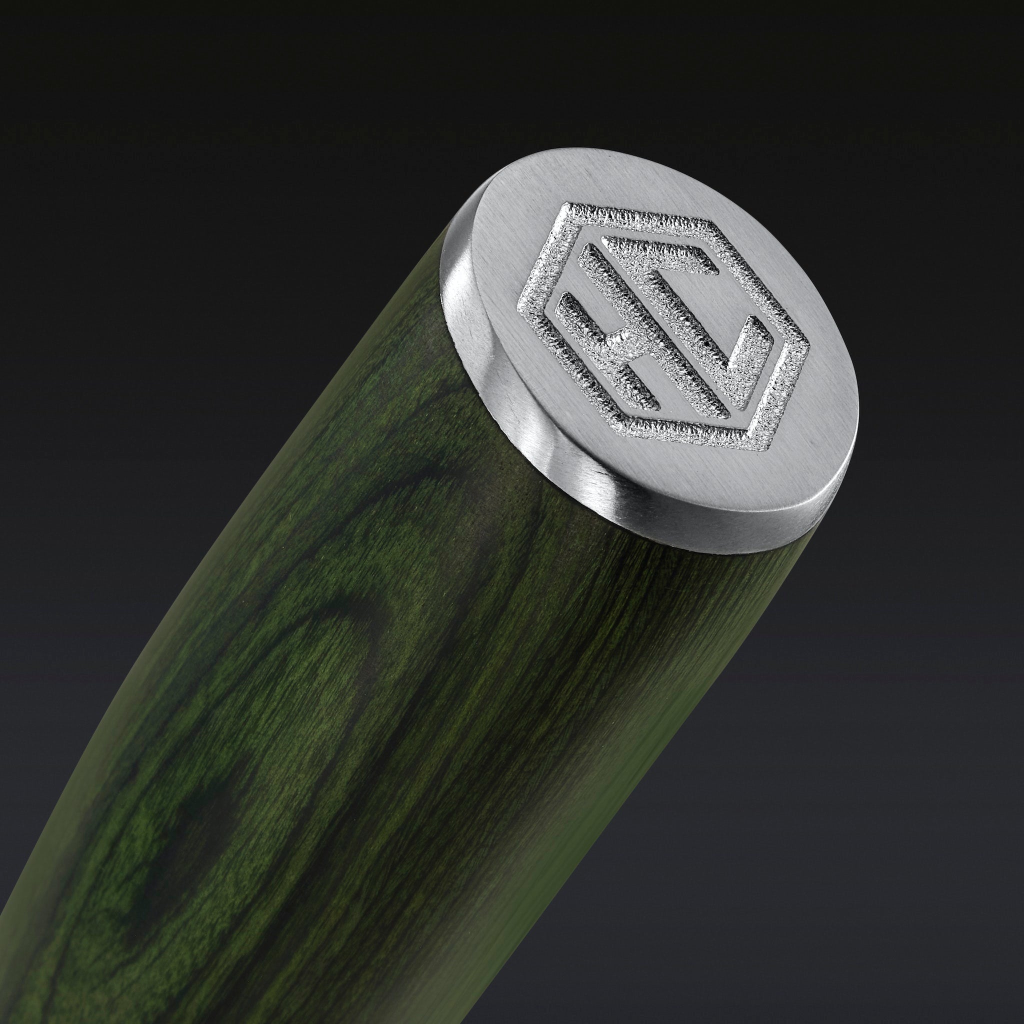 Damascus Steel Serrated Bread Knife. 8 (Green) - Image 3