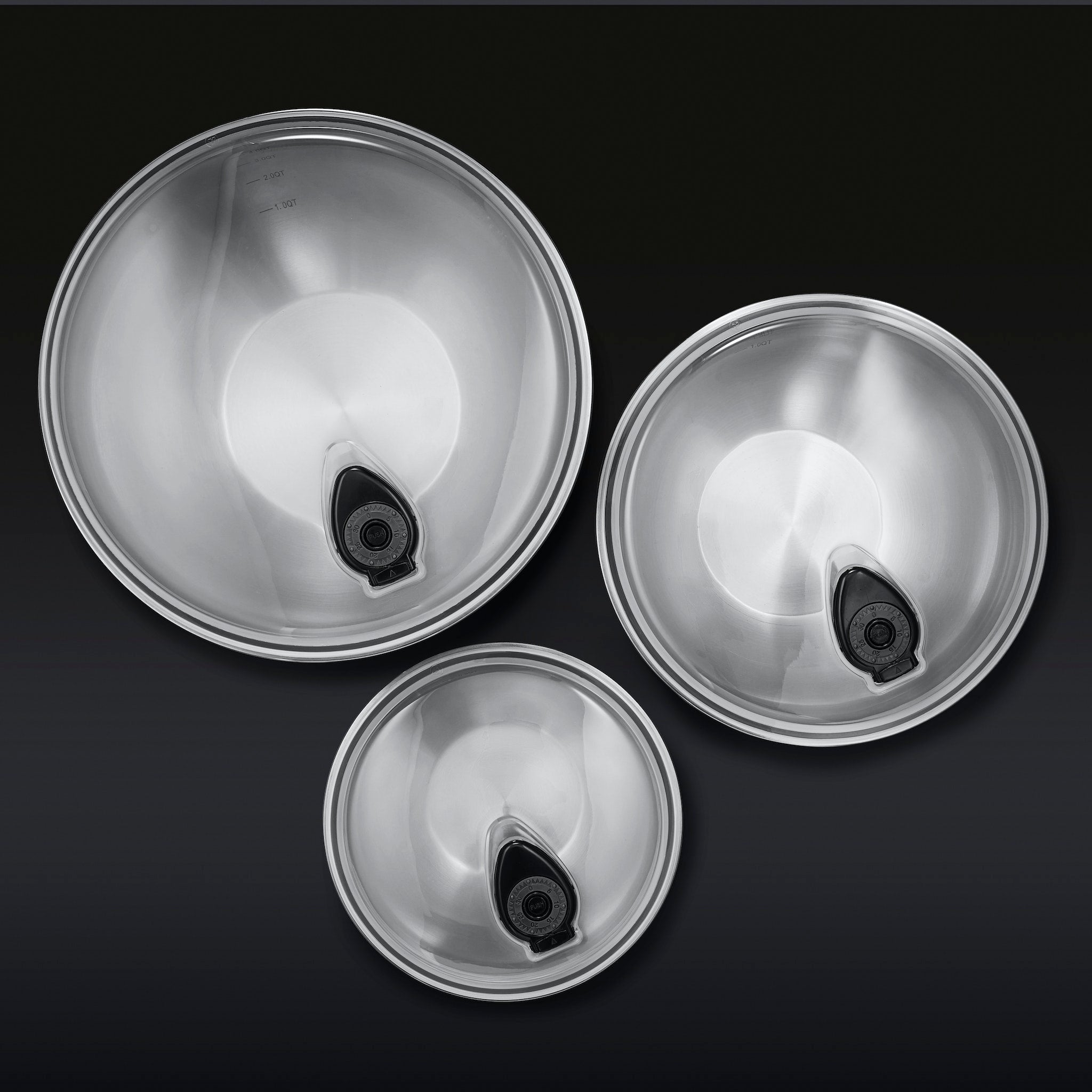 Stainless Mixing Bowl Set with Vacuum Seal Lids. 6-pc - Image 5