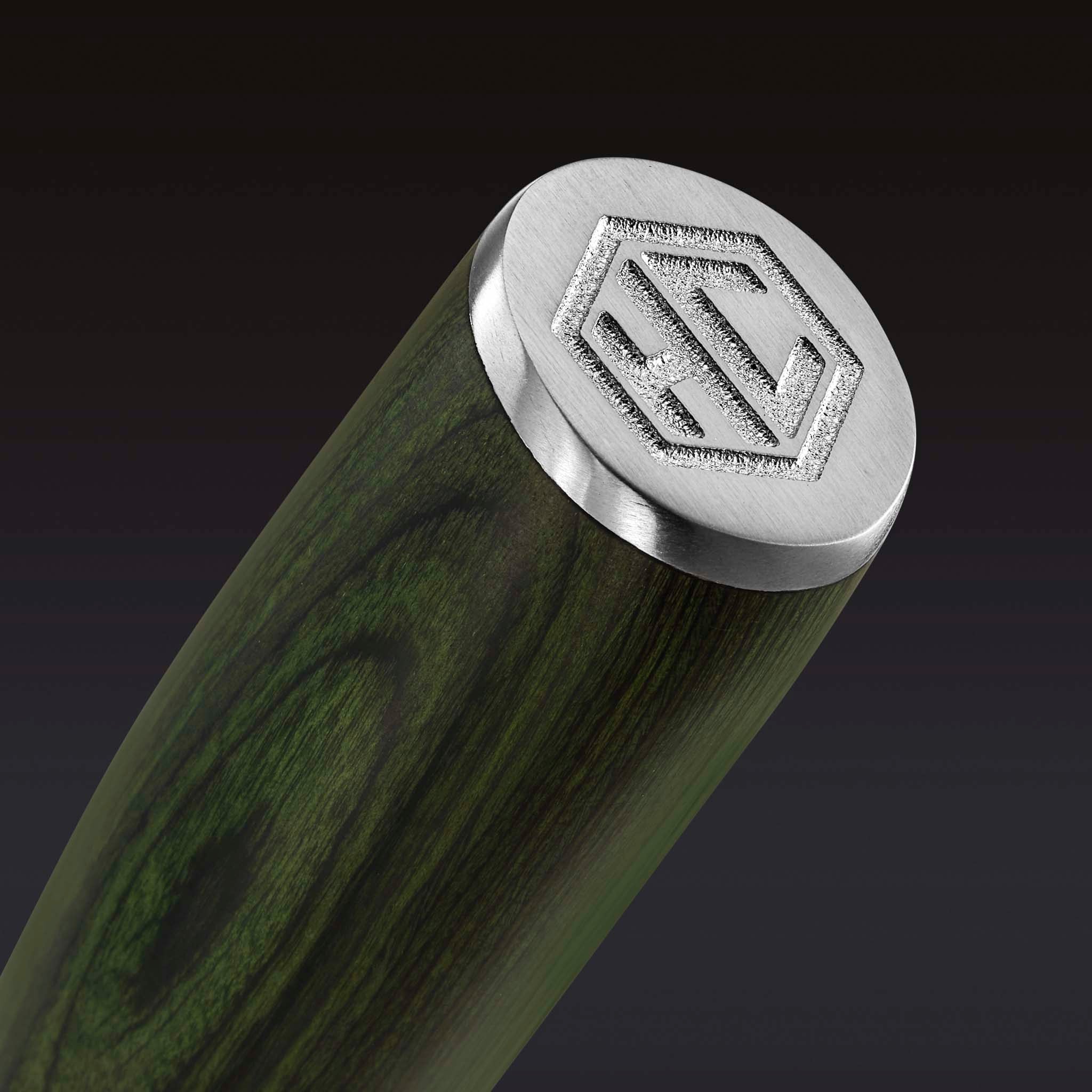 Damascus Steel Santoku Knife. 7 (Green) - Image 3
