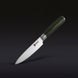 Damascus Steel Utility Knife. 5 (Green)