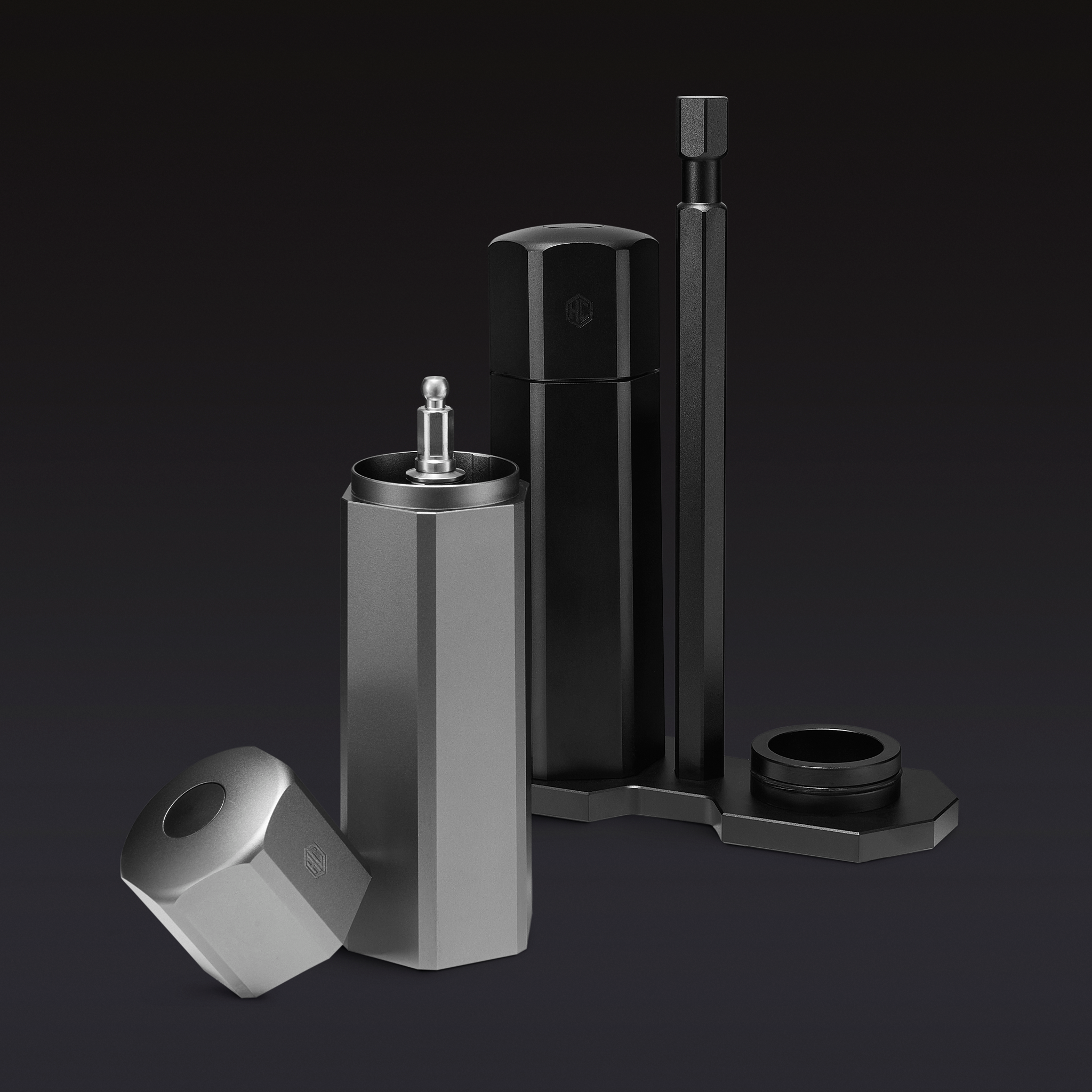 HexMill Tabletop Salt & Pepper Grinder Set - Image 2